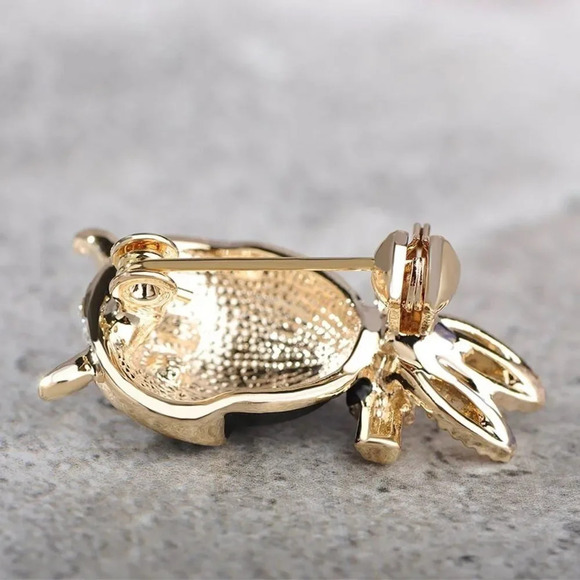 VQ Enamel Owl Bird Brooch - Picture 3 of 6